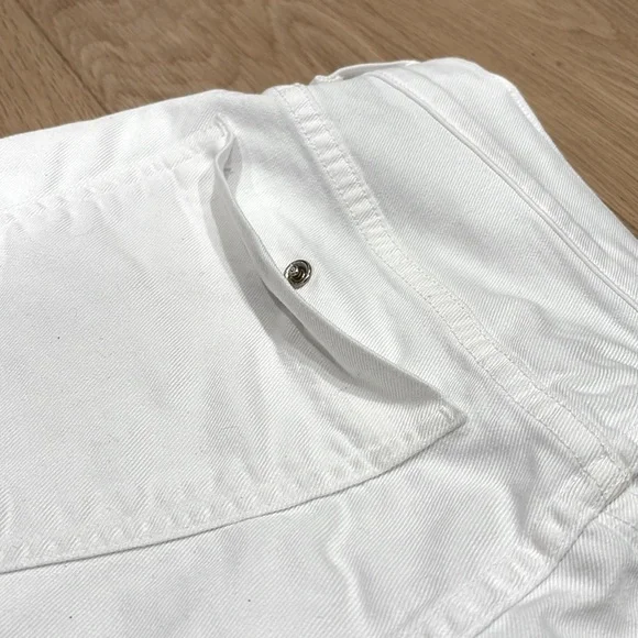 CITIZENS OF HUMANITY (26) White Denim Shorts Crisp Cotton Stretch Low Rise - Picture 9 of 12